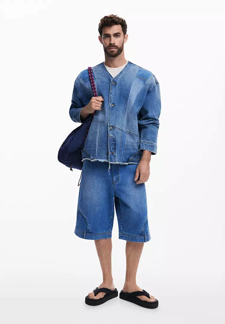 Patchwork denim jacket