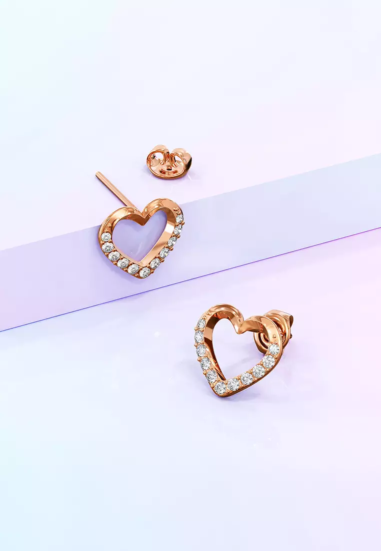 Innocent Heart Stud Earrings Embellished with SWAROVSKI® crystals