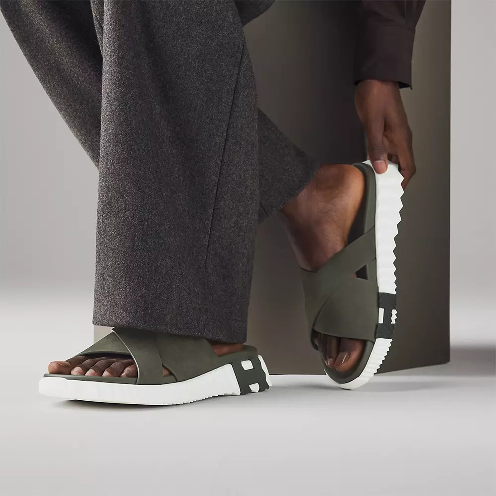 Infra Sandals Suede Goatskin Vert Forêt