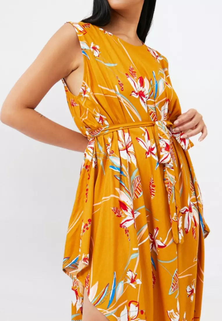 Basic Dress Rumah Milka Rayon Kuning