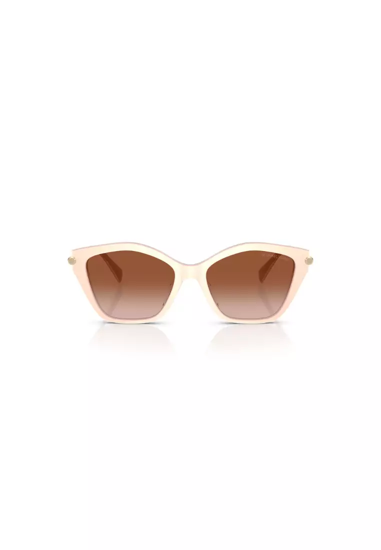 Women's Irregular Frame Brown Acetate Sunglasses - MK2246U