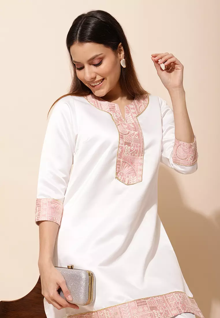 Chanira Festive Aaira Tunic-White