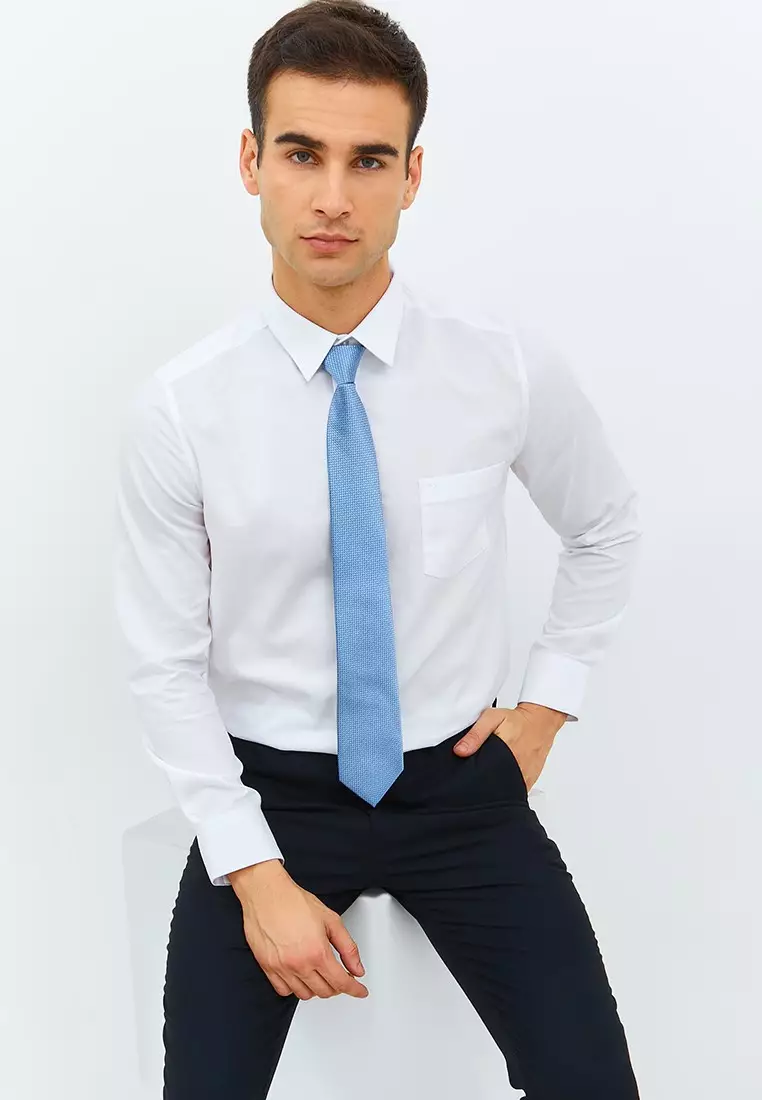 Jobb Edison Kemeja Pria Lengan Panjang Slim Fit Putih