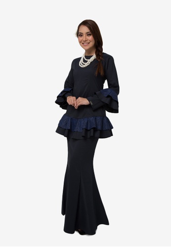 Buy Kurung Nia Navy Blue from Cirgaro in Blue and Navy only 189