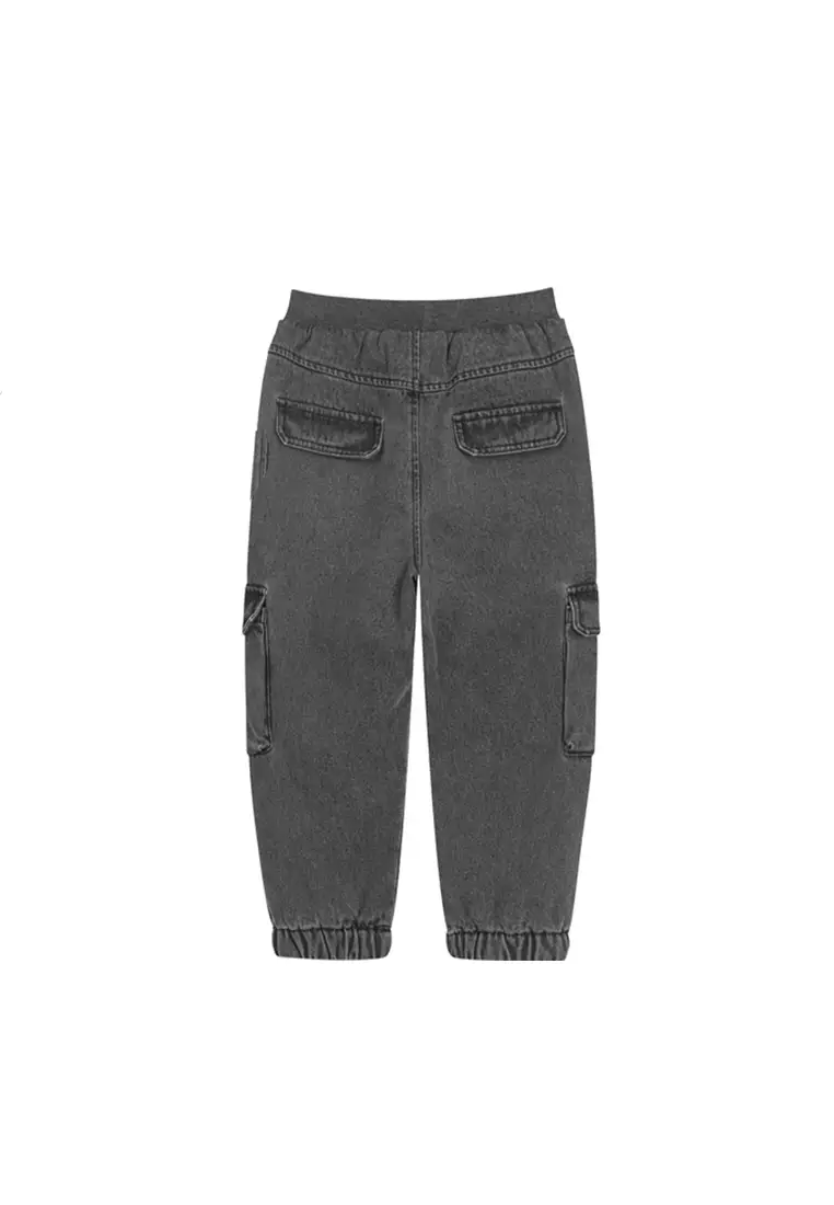 男大童牛仔裤双口袋设计帅气工装牛仔长裤