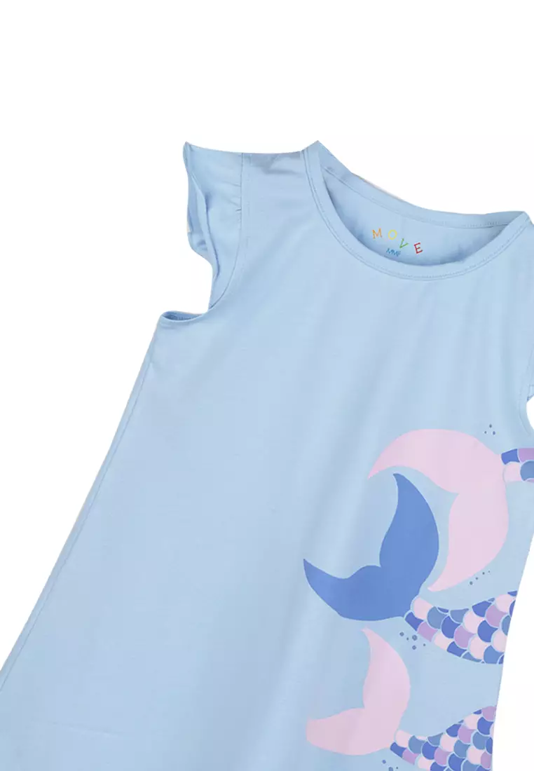 MMF Move Mermaid Tails Shirt Dress with Ruffle Sleeves