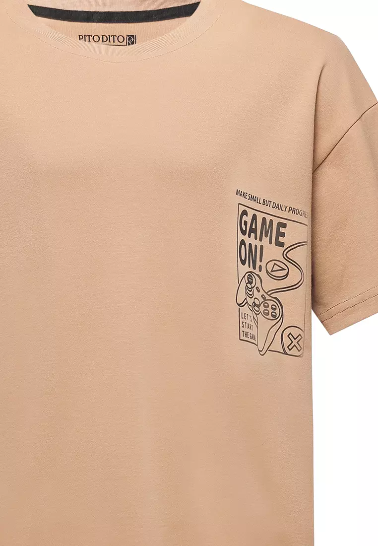 Pito Dito Boy Jokum T-shirt Pendek anak Coklat