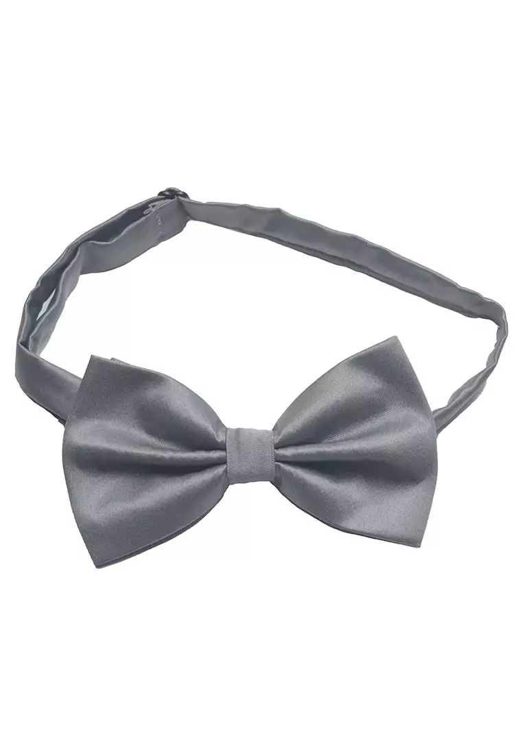 Houseofcuff Dasi Kupu Bowtie Pocket Square Saputangan Abu Abu A06