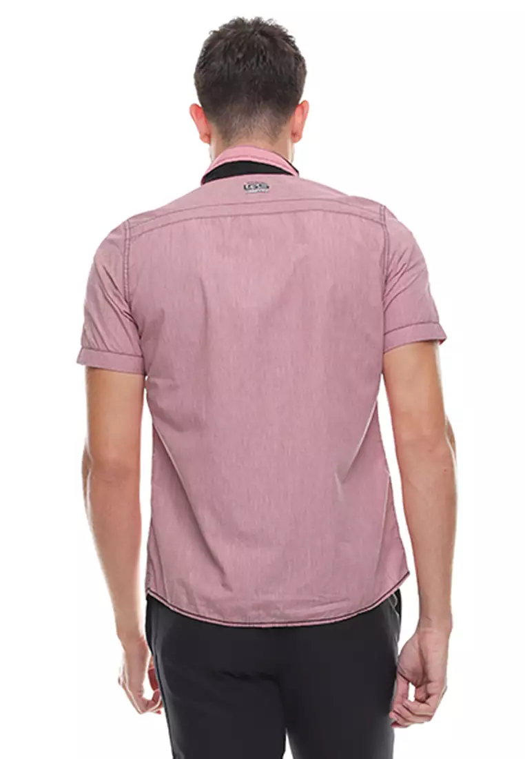 LGS - Slim Fit - Kemeja Fashion - Garis Hitam - Merah - JSH.390.S666F.486.C