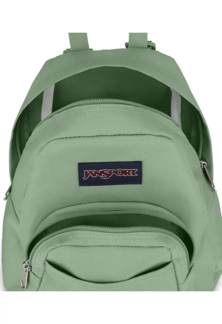 Green top jansport backpack