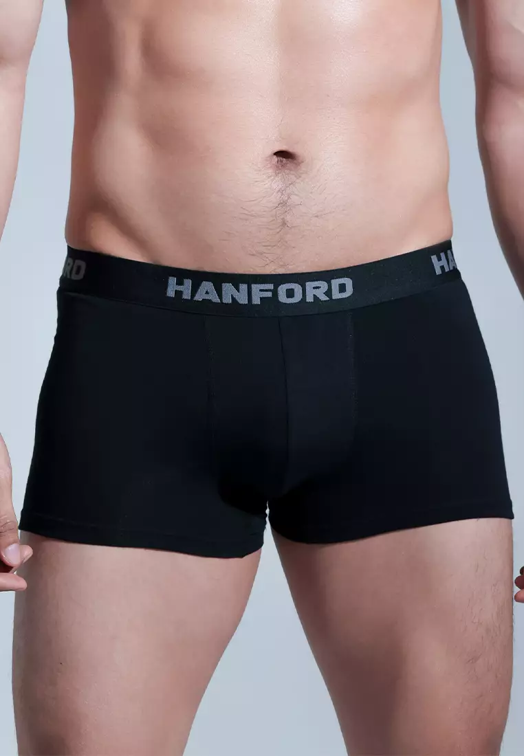 Cotton with Spandex Men's  Boxer Briefs Tuxx - Black (3in1 Pack) S-4X Big Plus Size