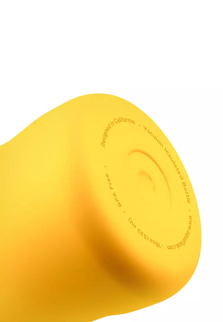 18oz Mustard New Sports Lid Bottle Wide Mouth Vacuum Insulated Stainless Steel Drinking Water Bottle