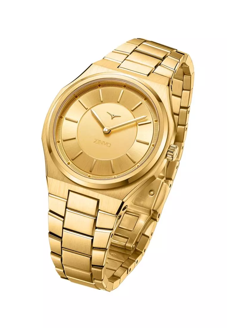 Jam Tangan Wanita Analog Zinvo Zealous Gold