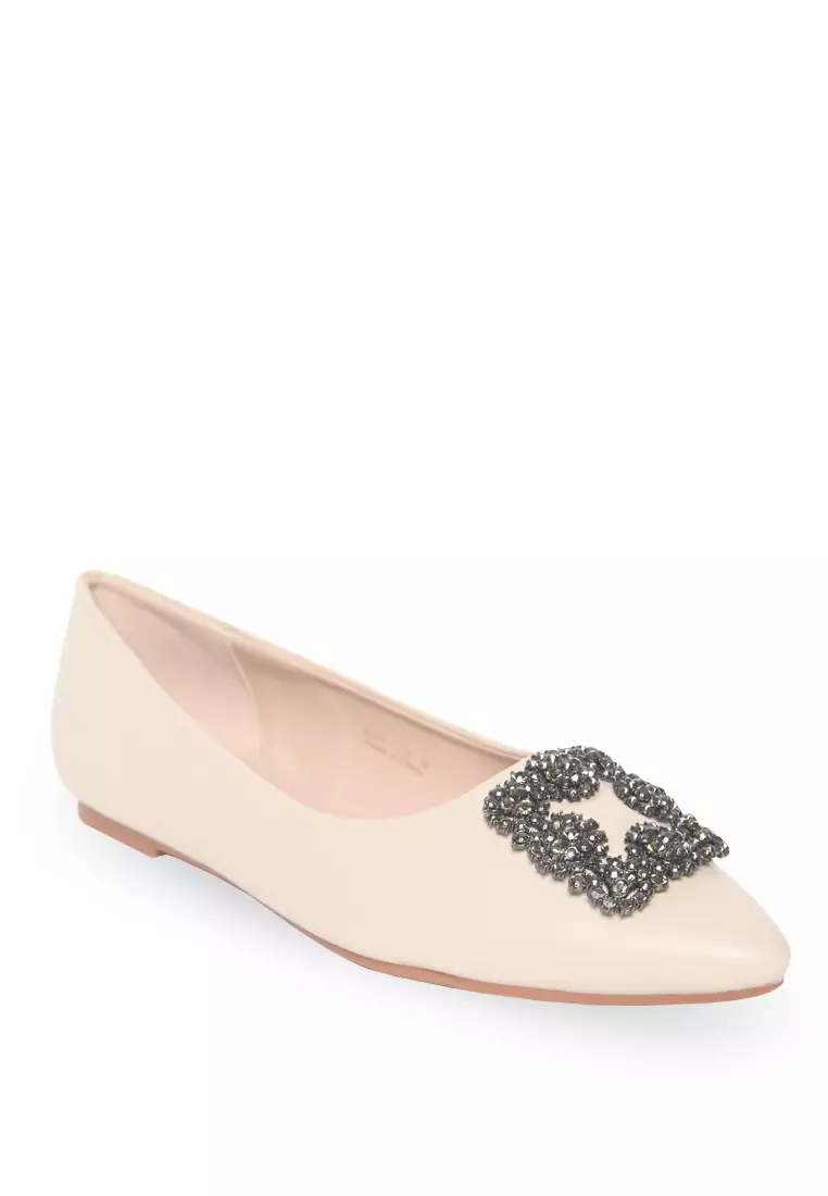 MALIA J2255-3 FLAT SHOES CREAM