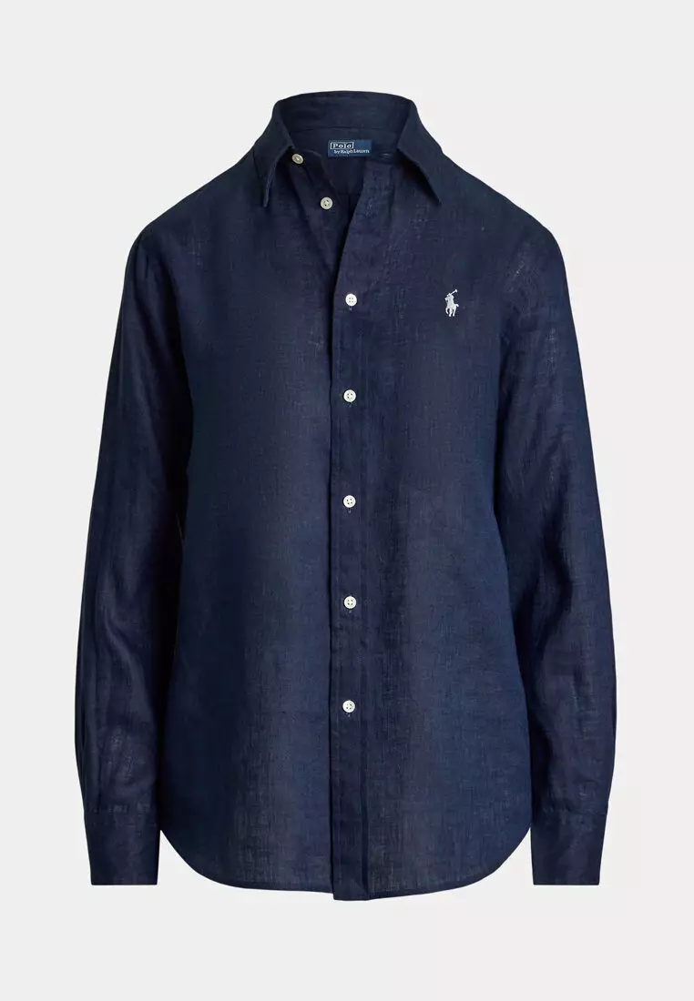 Classic Fit Linen Long Sleeve Shirt