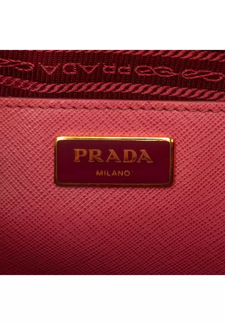 Pre-Loved Prada Medium Saffiano Lux Galleria Double Zip Satchel