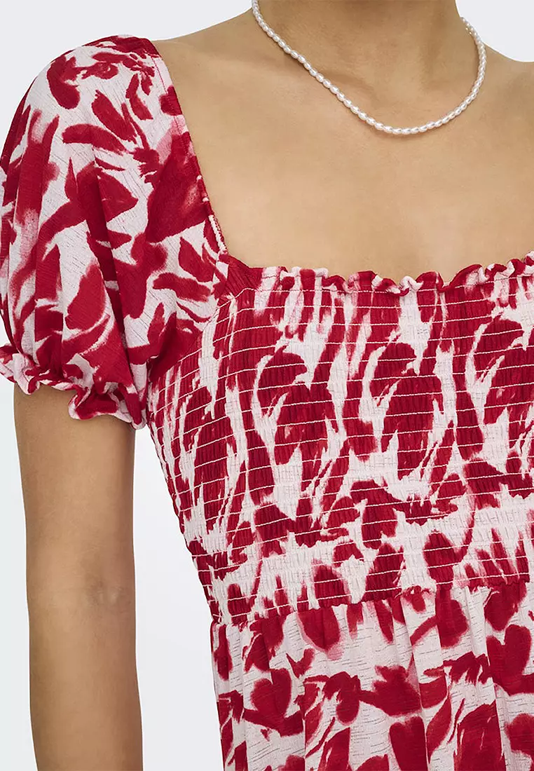 Zoey Short Sleeve Smock Dress