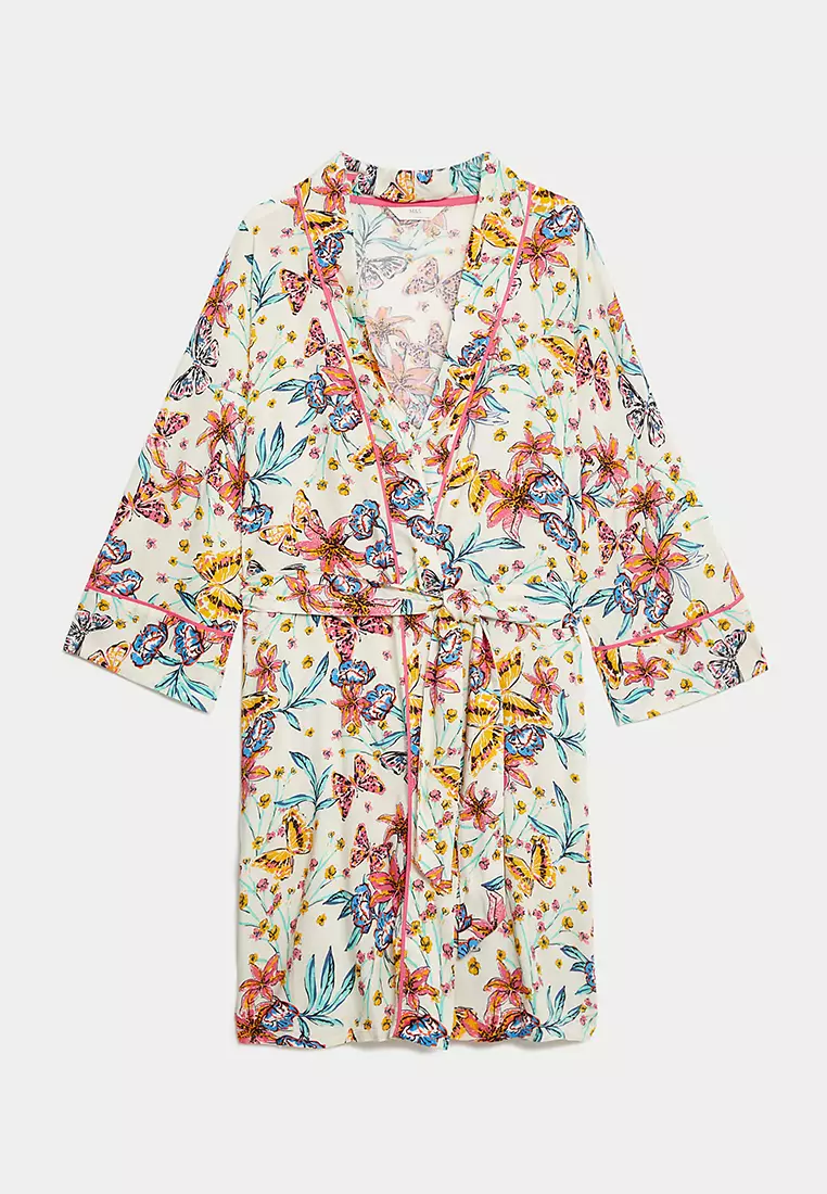 Floral Print Dressing Gown