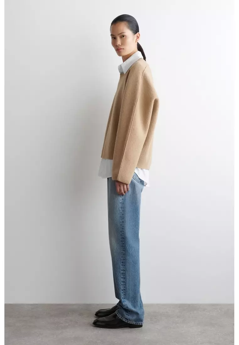 BOILED-WOOL CREW-NECK JUMPER