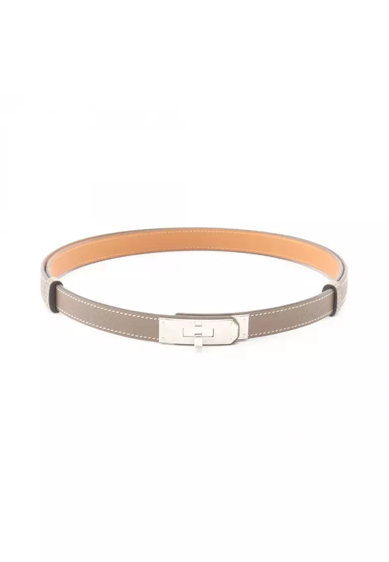 Hermes Kelly Belt Veau Epsom Gray Buy Hermès Pre-Loved Hermès Kelly Pocket 18 Etoupe belt Veau  main image 4