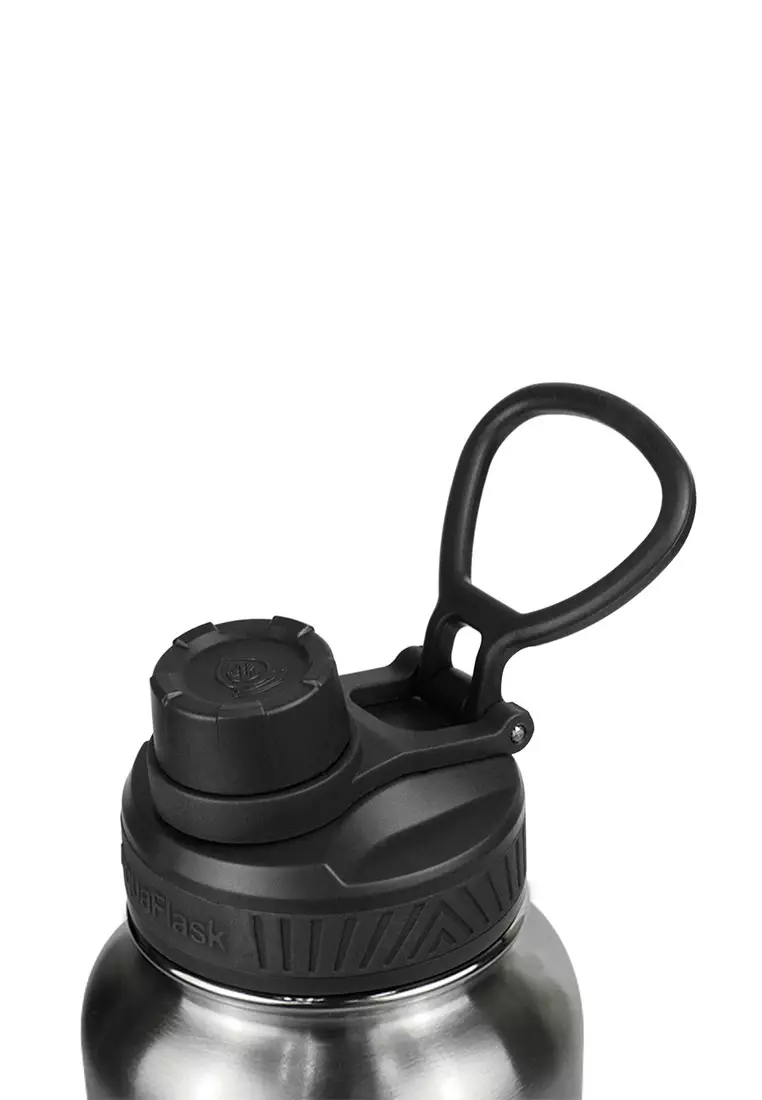 40oz Wide Mouth Water Bottle Silver Steel