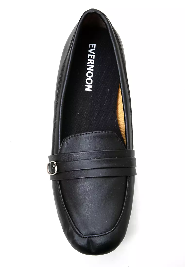 Wedges Tinggi Wanita Kerja Formal Casual - Hitam