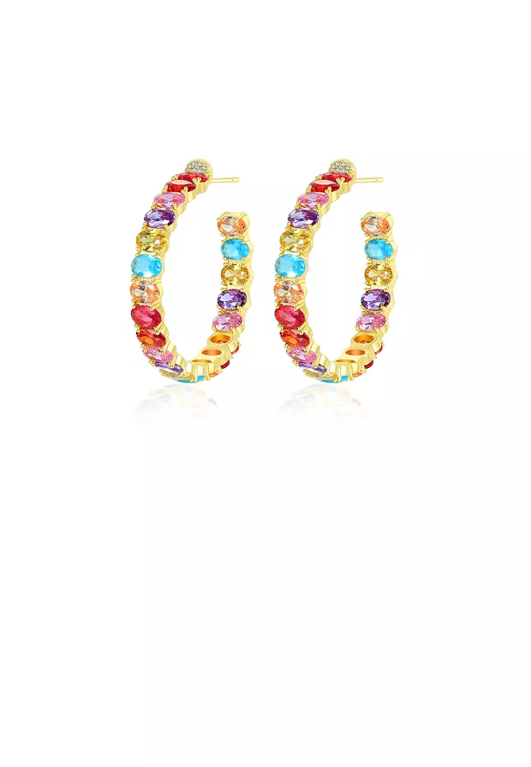 Buy Glamorousky Fashion and Elegant Plated Gold Geometric C shaped