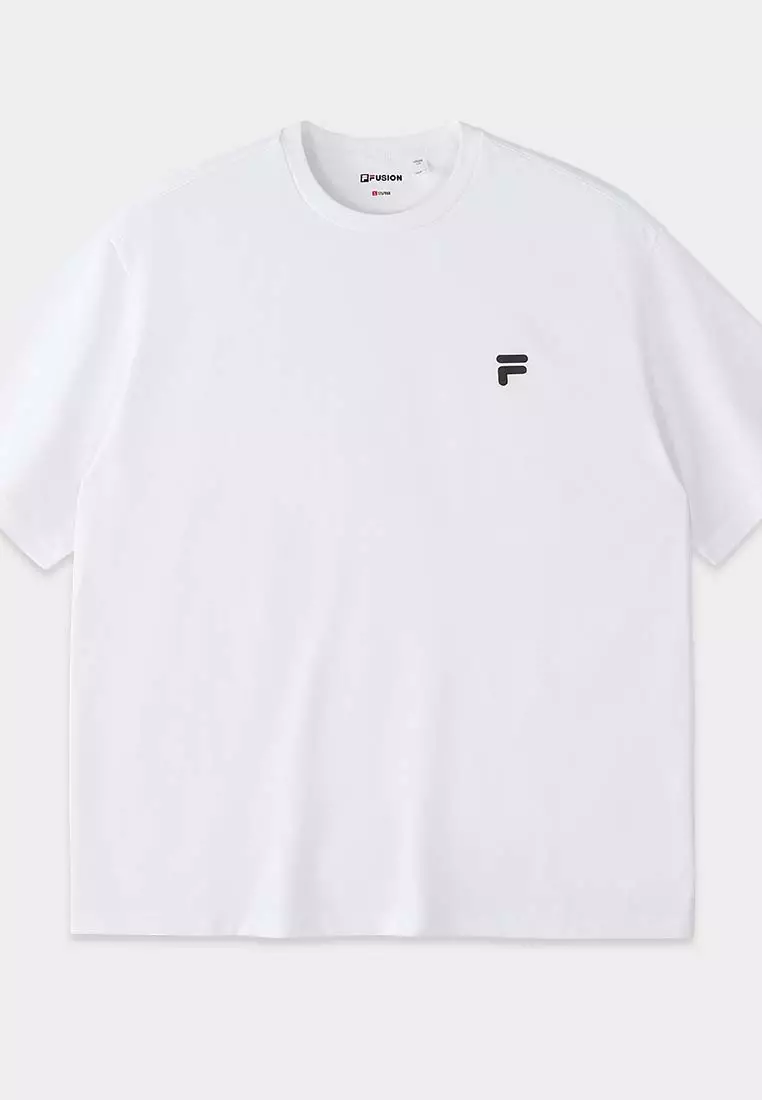 Buy FILA FILA FUSION INLINE QR Unisex Short Sleeve T-shirt (White