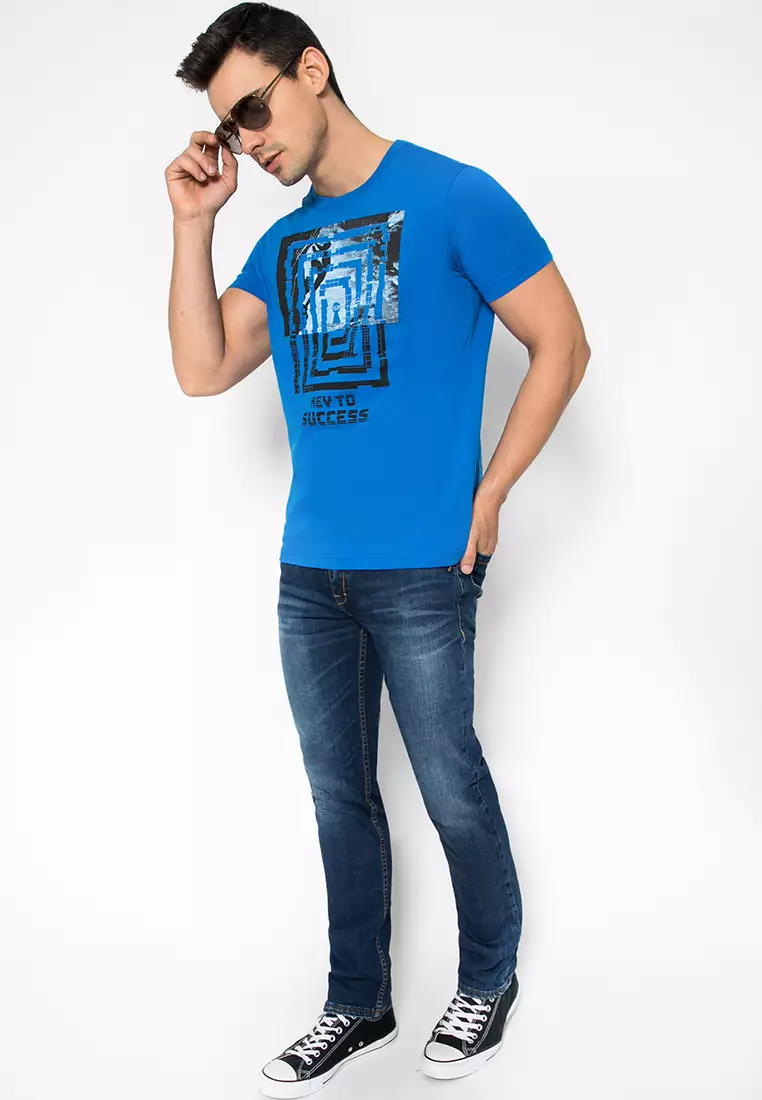 LGS - Celana Jeans Premium - Washed - Biru Dongker - Slim Fit - JPF.553.PS098.A632.C