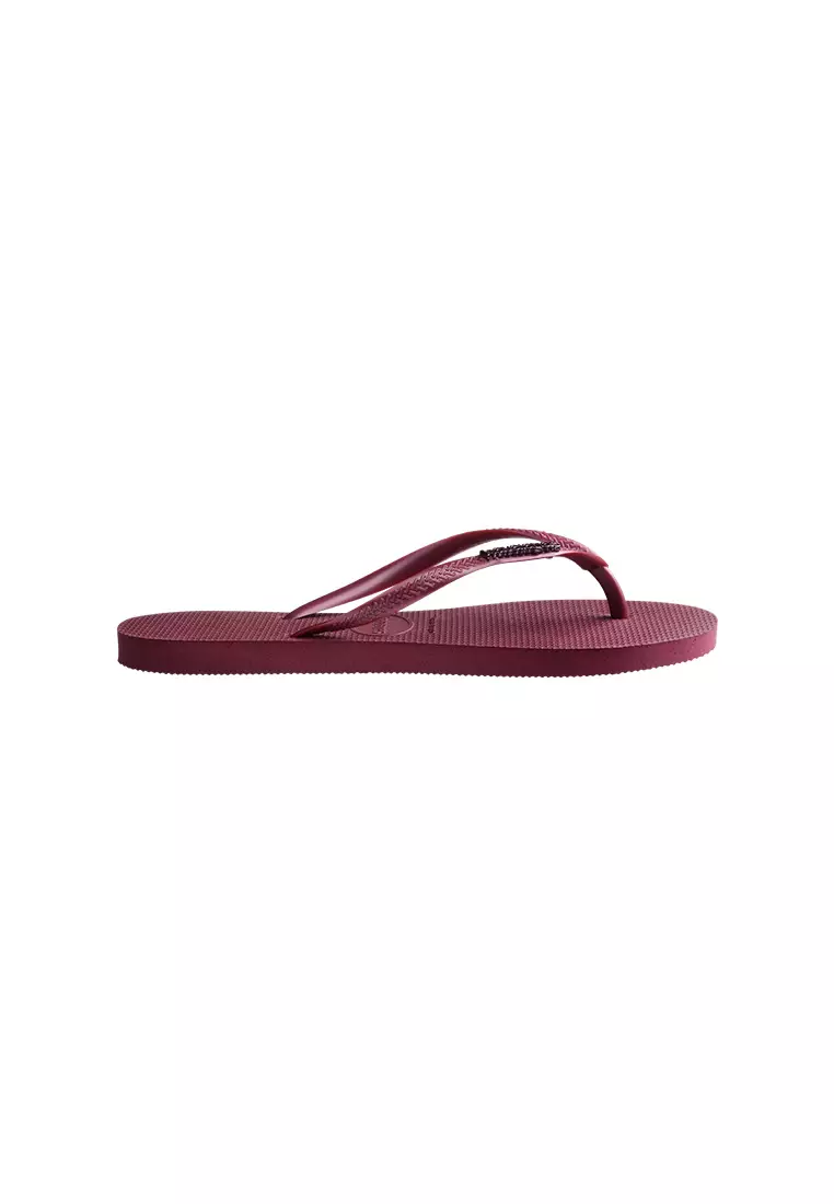 Slim Logo Metallic Flip Flops