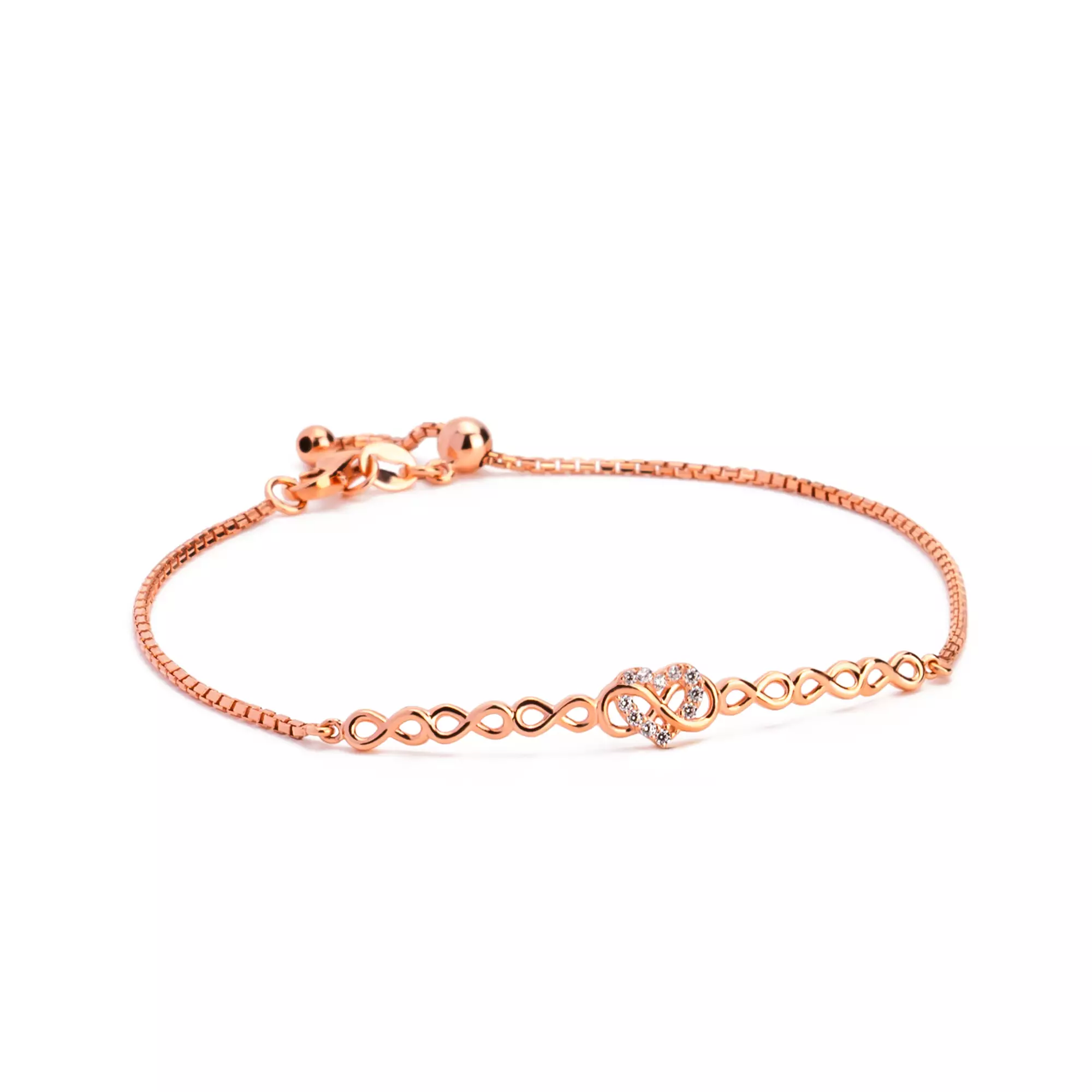 Gelang Serut Emas 7k - Infinity Love Gold Bracelet - Eternal Collection - Juene Jewelry