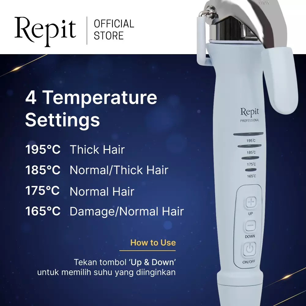 Repit Pengeriting Rambut / P Curling Iron Powder Blue