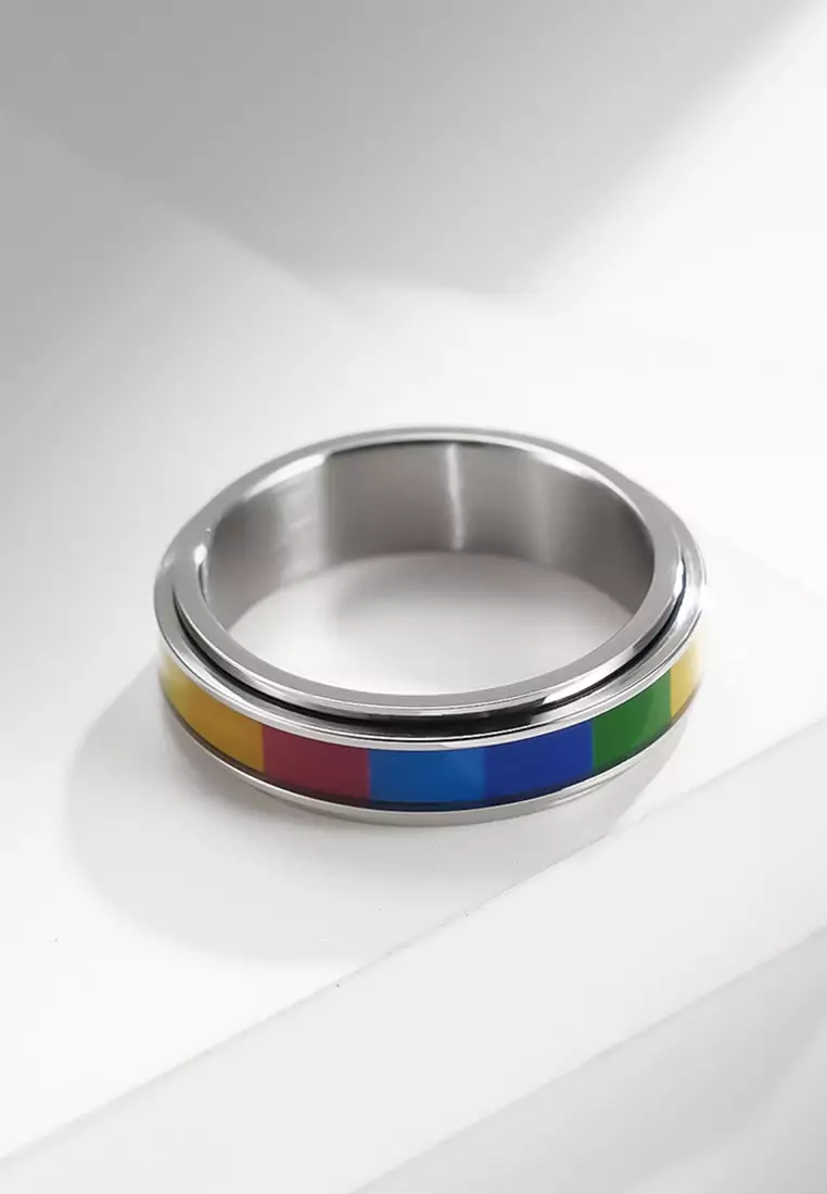 Rainbow discount titanium ring