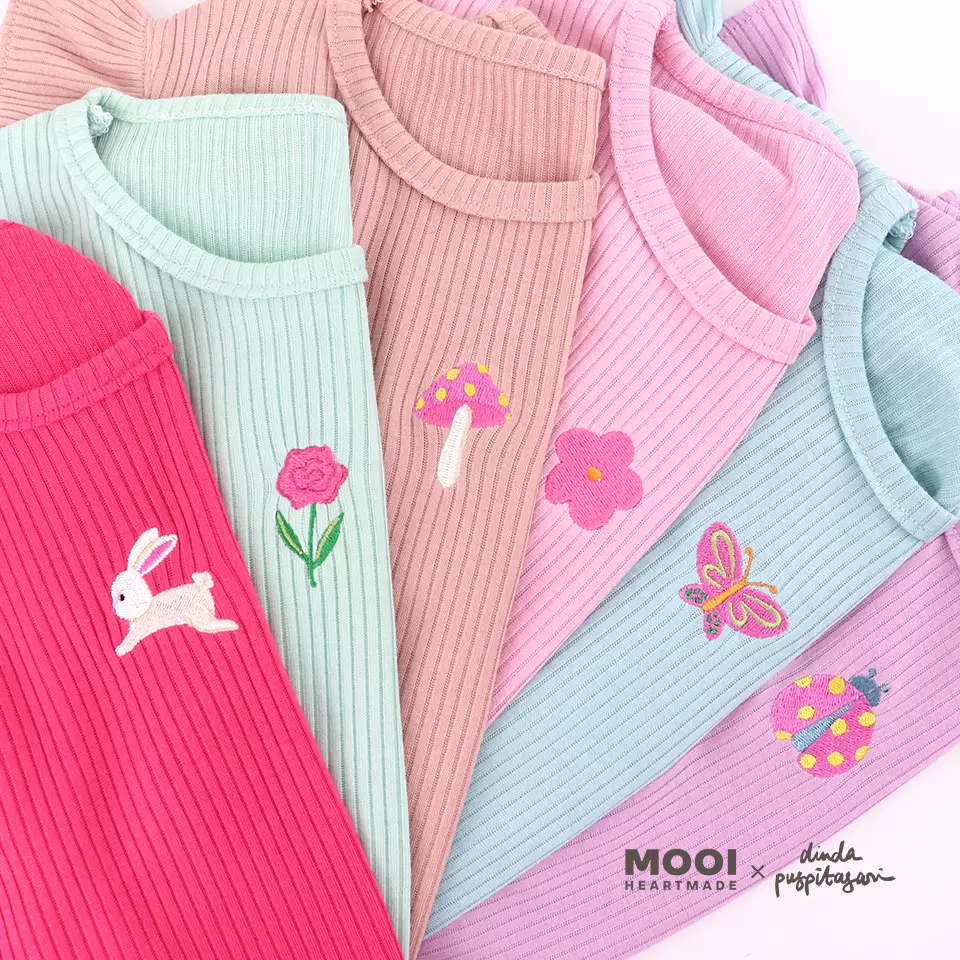 Mooi X Dinda Puspitasari Setelan Anak Perempuan Angel Set - Violet