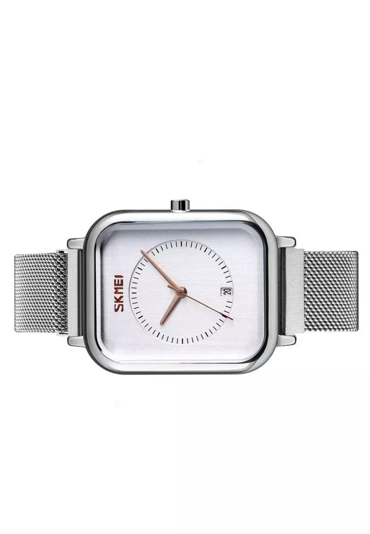 Jam Tangan Casual Analog Wanita Strap Tali Material Stainless Steel QP08 ORIGINAL