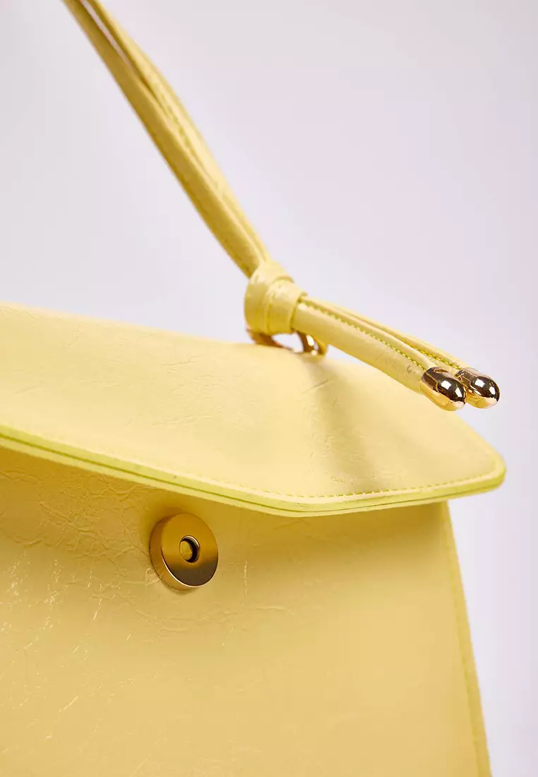 Yellow Cross Strap Mini City Shoulder Bag Takss25Oc00007