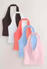Brown/Pink/Coral/Blue/White