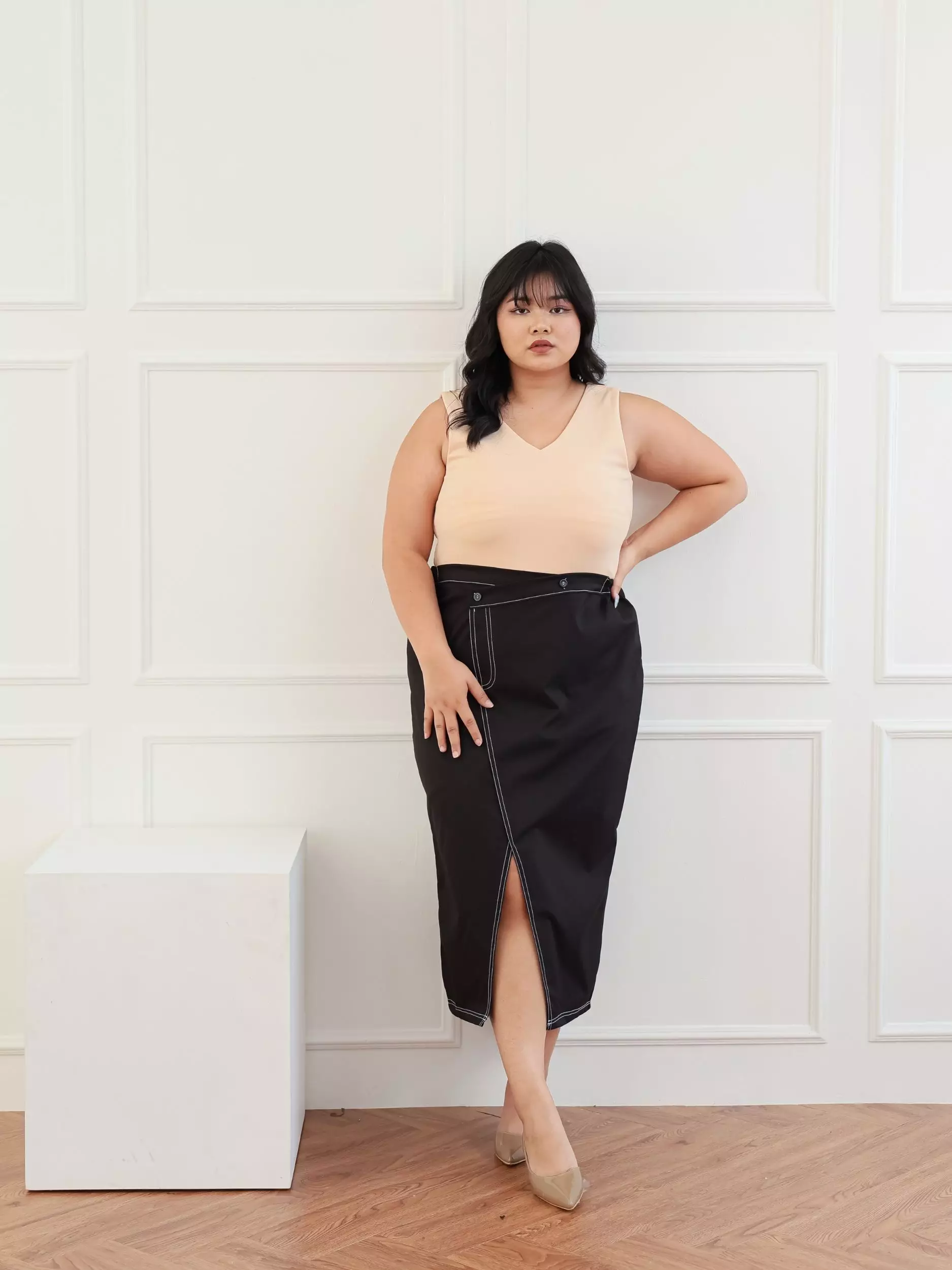 xtramiles Ladies plus size skort jemima skirt black black