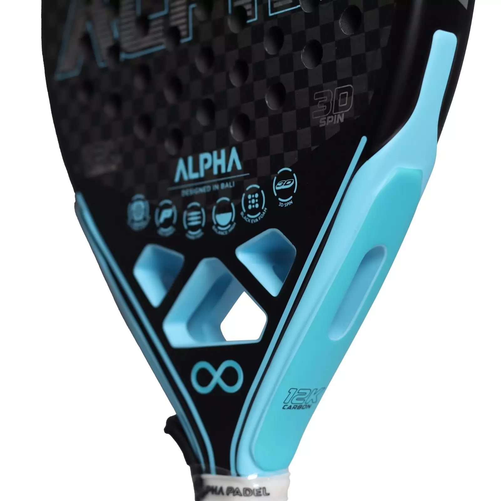 Raket Padel ALPHA Pro 350-380g Blue Black