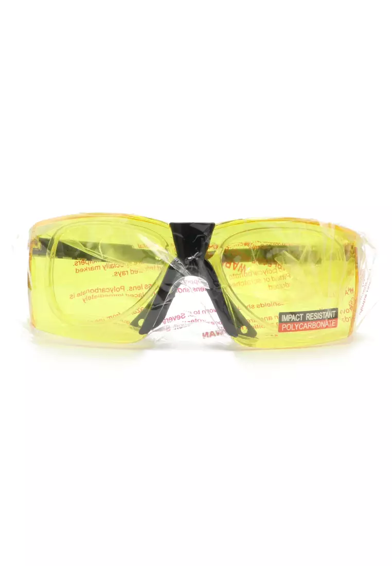 ProSafe Shield (Amber) RX-insert Safety Goggles/Glasses for Men/Women