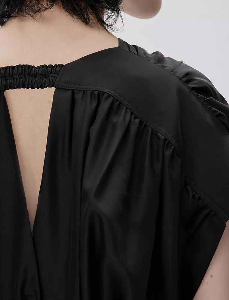 電力紡X型修身優雅無袖連衣裙