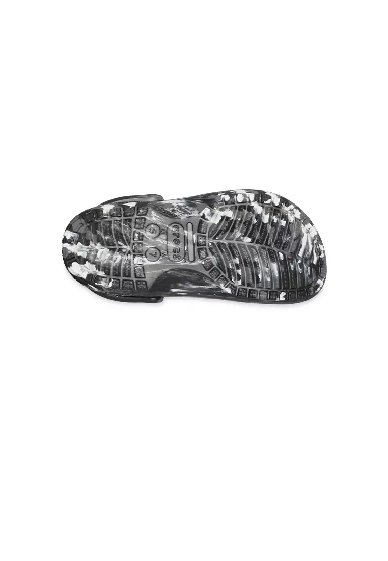 Baya Marbled Clog in Black White