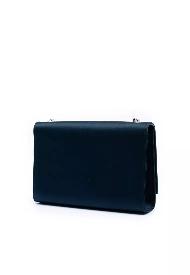 Pre-Loved Saint Laurent Small Satin Monogram Kate Tassel Crossbody