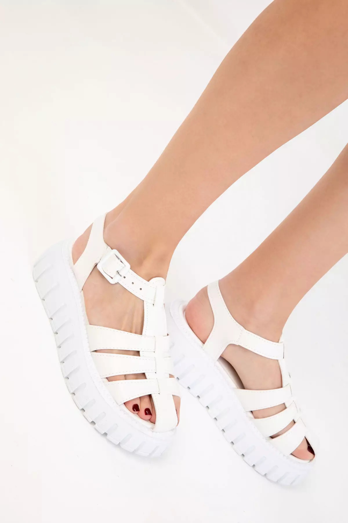 White Women's Sandals 17851