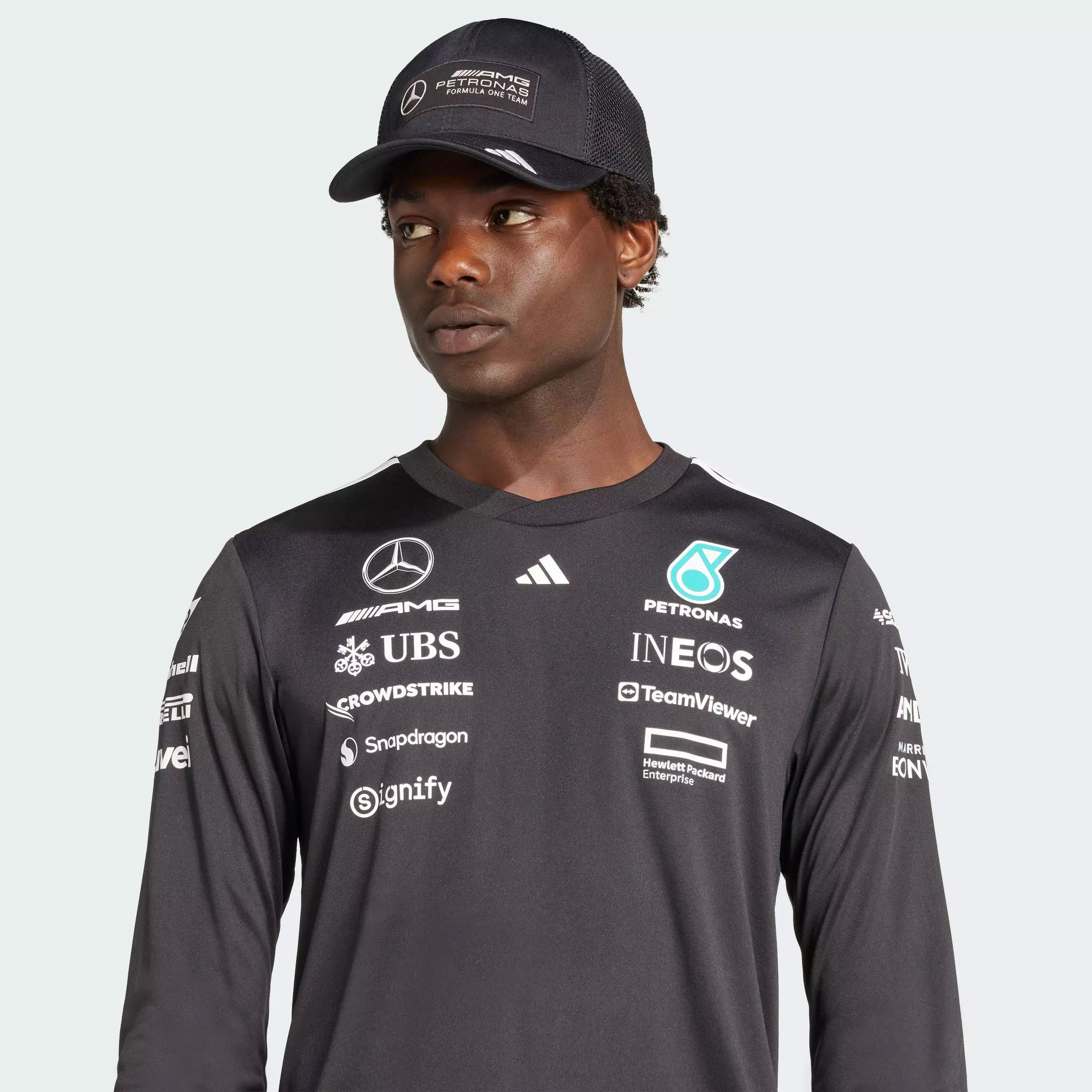 Motorsport MERCEDES - AMG PETRONAS FORMULA ONE TEAM DRIVER JERSEY LONG SLEEVE Men Black JW5364