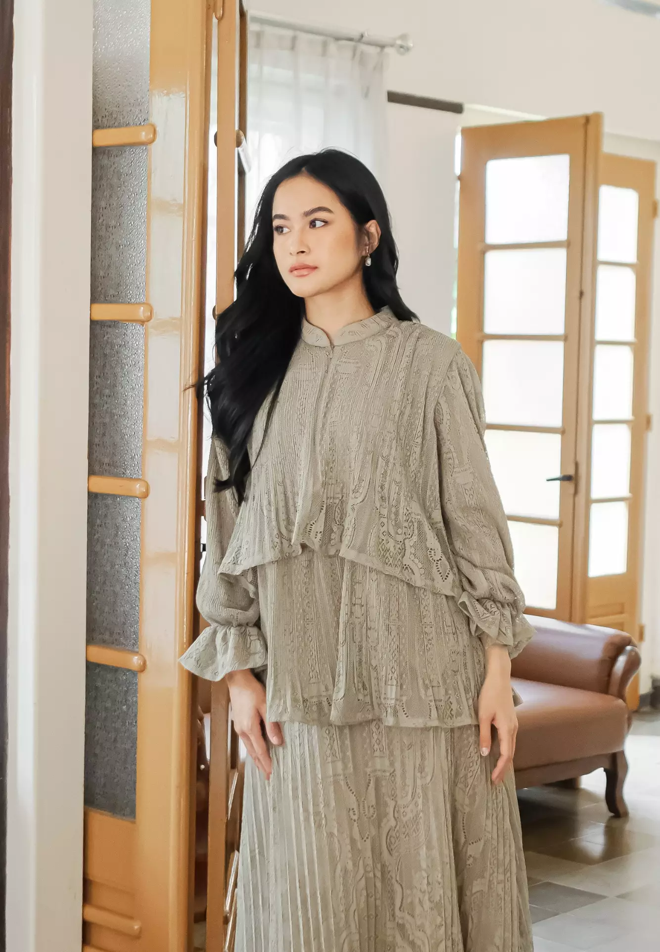 Ansara Blouse - Dusty Sage
