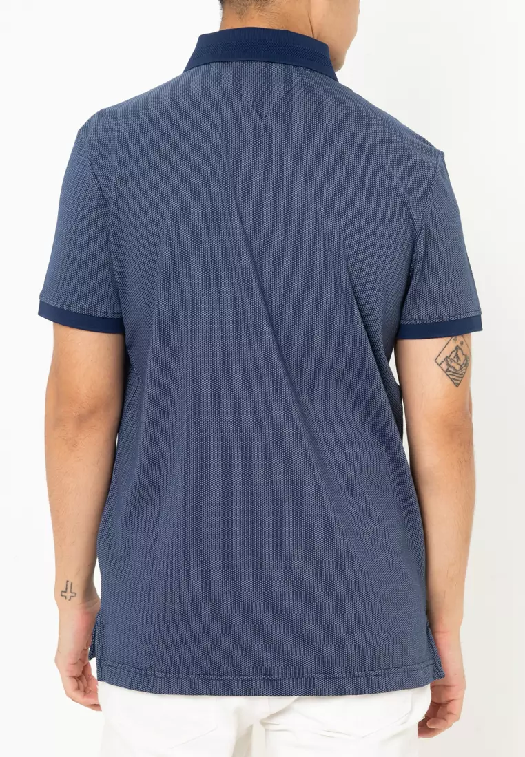 Single Jersey Jacquard Reg Polo Shirt - Tommy Mainline