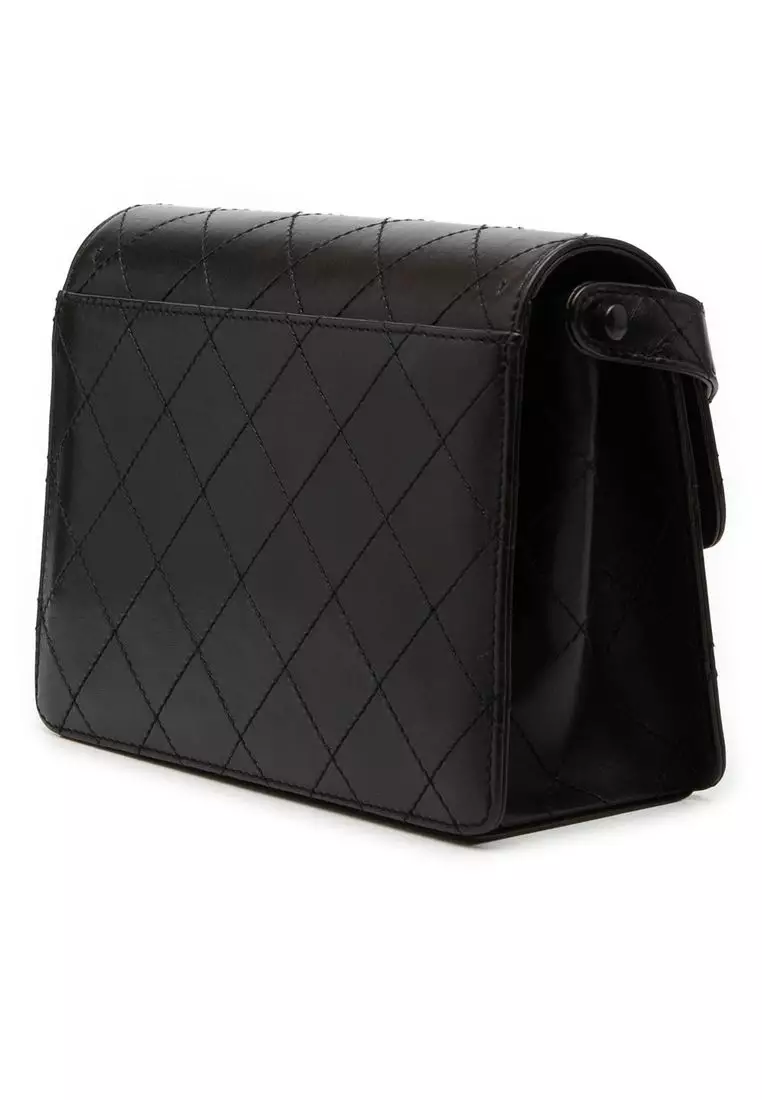 Pre-Loved Chanel Cc Quilted Lambskin Flap Shoulder Bag