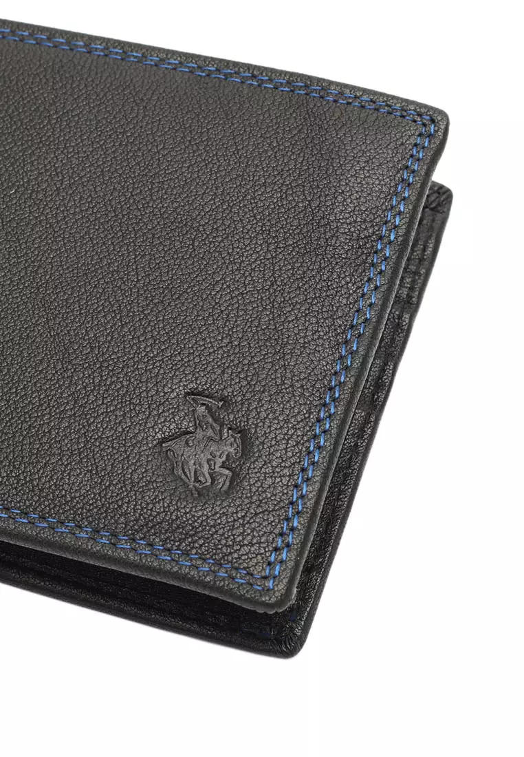 Men's RFID Blocking Bi Fold Wallet (RFID 錢包) - 黑色