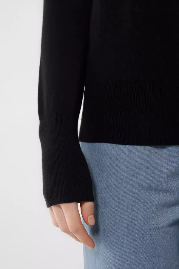 MINIMAL - Lamiere - Sweater Slim Fit - Black Colour Black